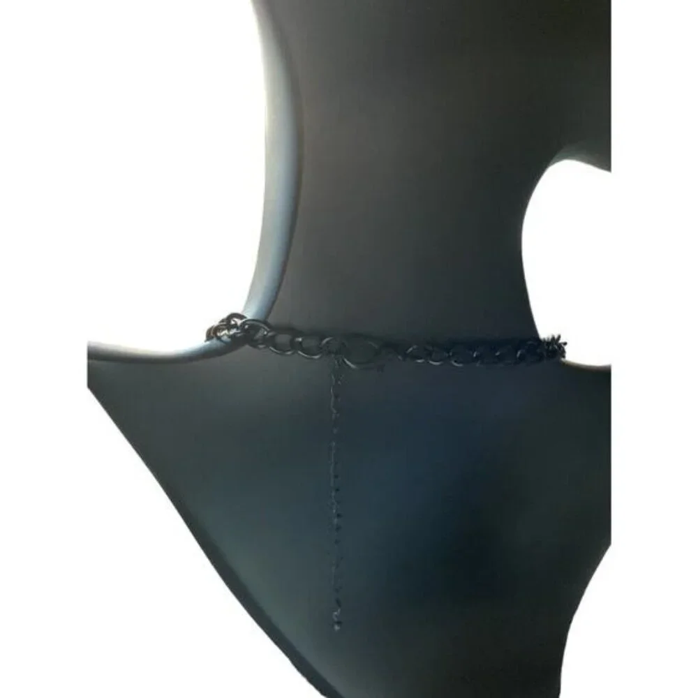 Bold Statement Multicolor Jewel & Chain Fringe Necklace - Picture 4 of 4